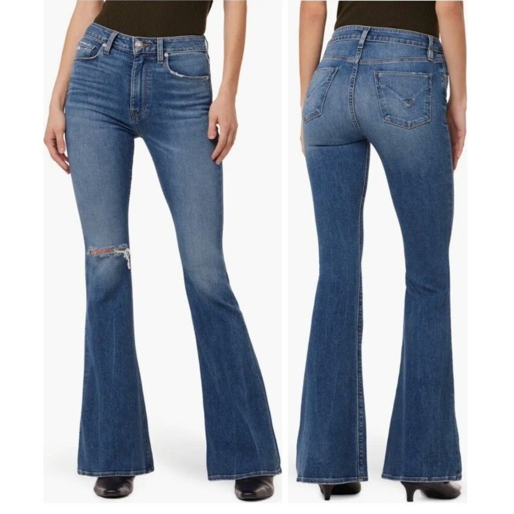 31 Hudson Jeans Holly Distressed High Waist Flare Jeans